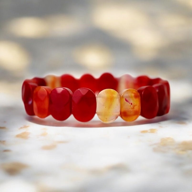 Facettiertes Karneol Armband - CrystalScents