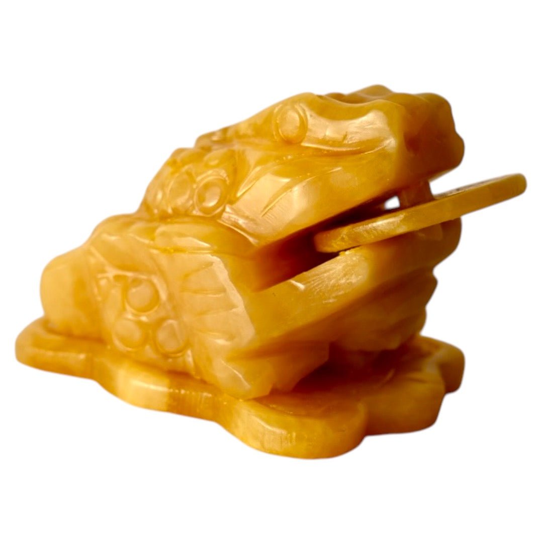 Frosch aus gelber Jade - CrystalScents