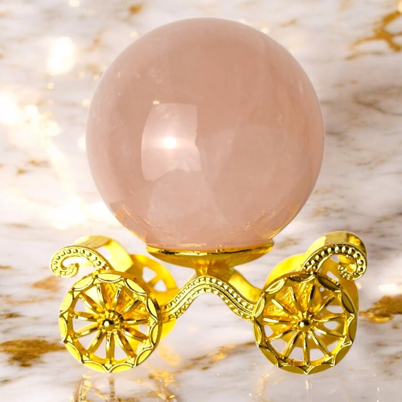 Goldener Kugelständer „Kürbiskutsche“ - CrystalScents