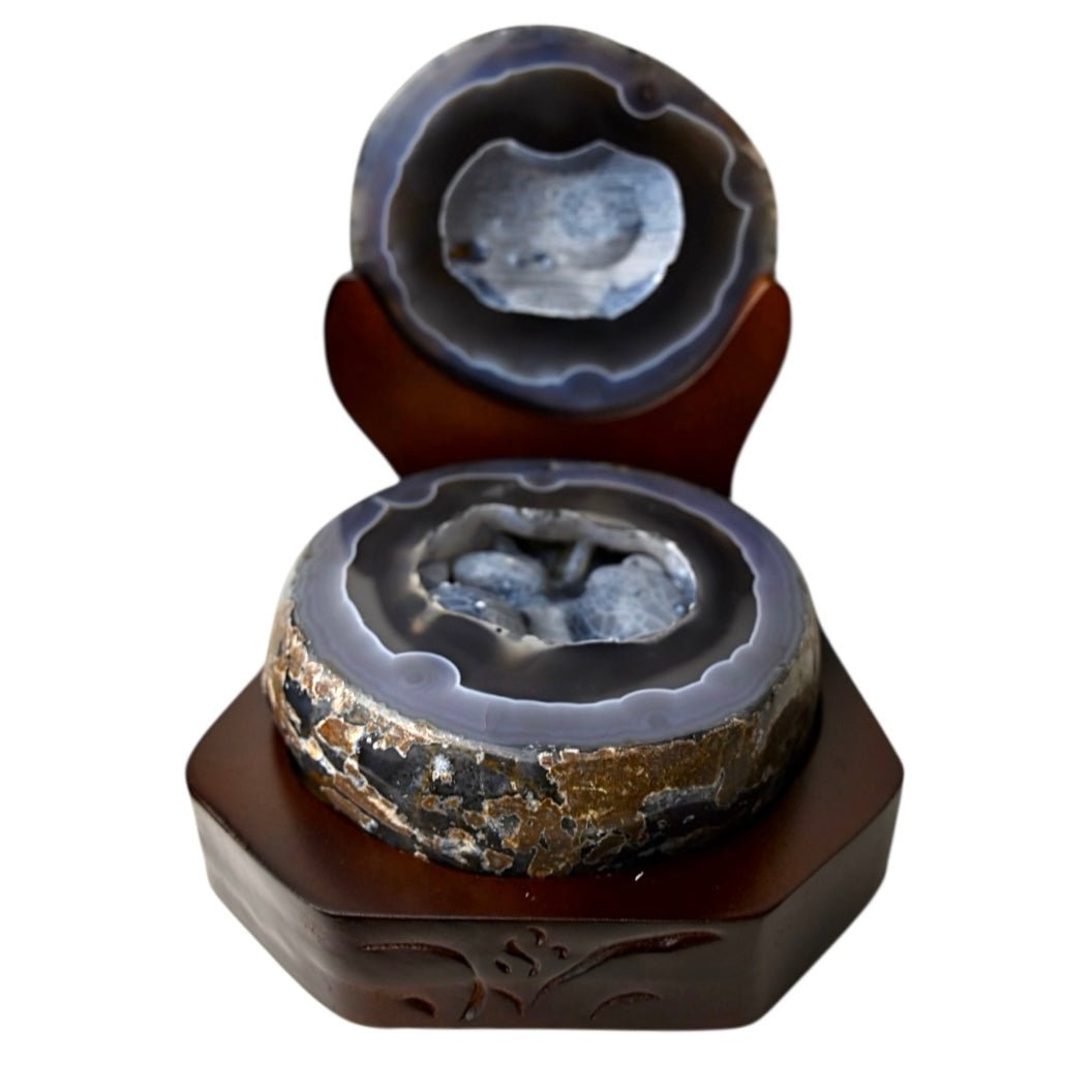 Große Achat - Truhe mit Ständer - CrystalScents