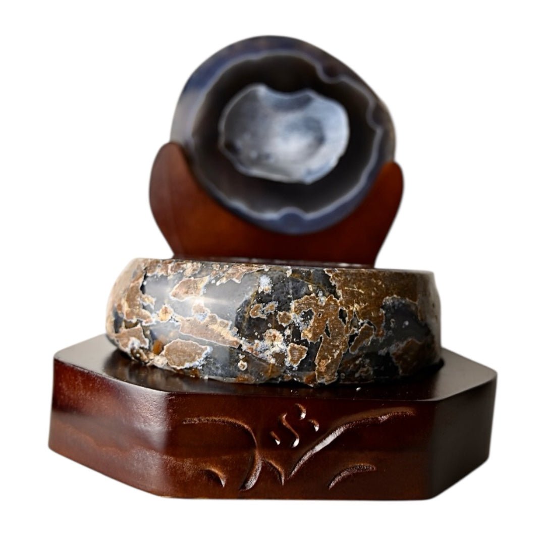 Große Achat - Truhe mit Ständer - CrystalScents