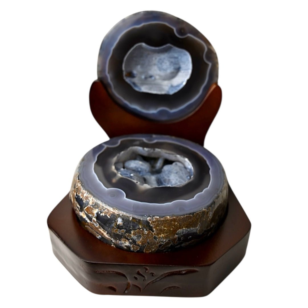 Große Achat - Truhe mit Ständer - CrystalScents