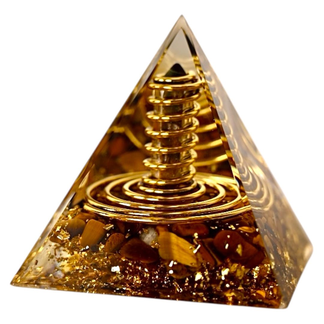 Große Orgonit Pyramide mit Kupferspiralen - CrystalScents