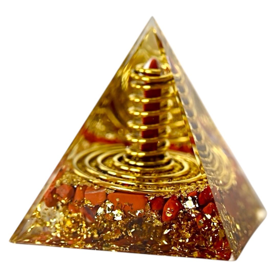 Große Orgonit Pyramide mit Kupferspiralen - CrystalScents