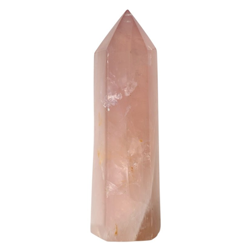 Großer Rosenquarz Obelisk - CrystalScents