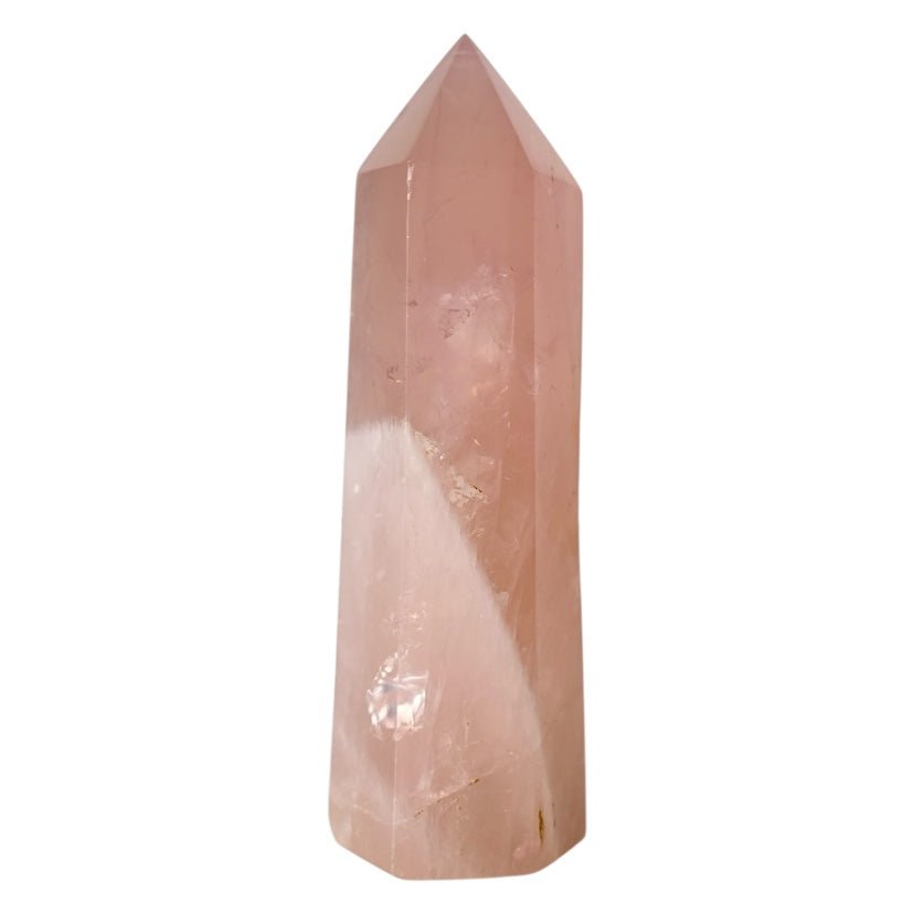 Großer Rosenquarz Obelisk - CrystalScents