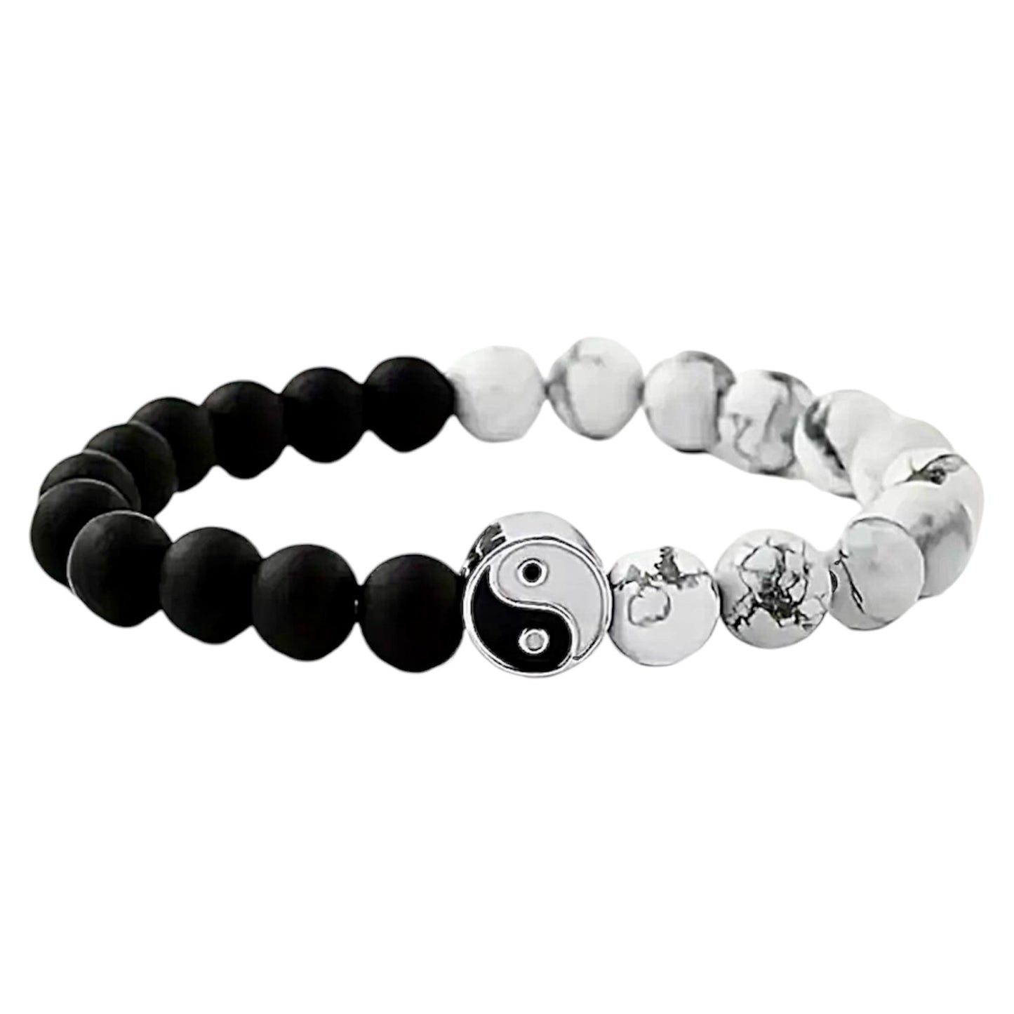 Howlit Vulkanstein Armband Yin und Yang - CrystalScents