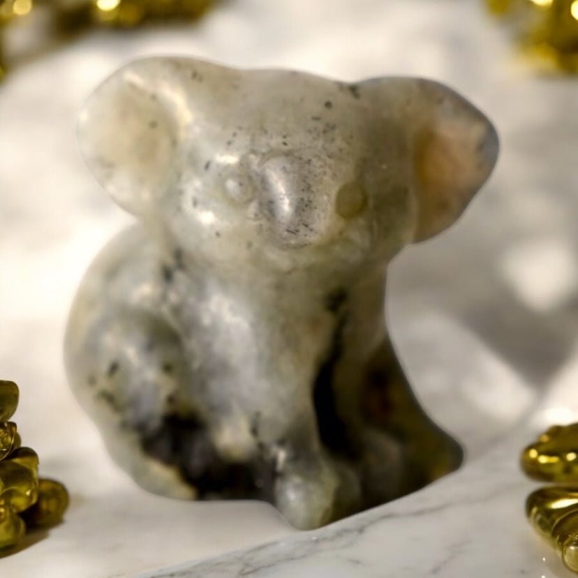 Koala aus Labradorit - CrystalScents