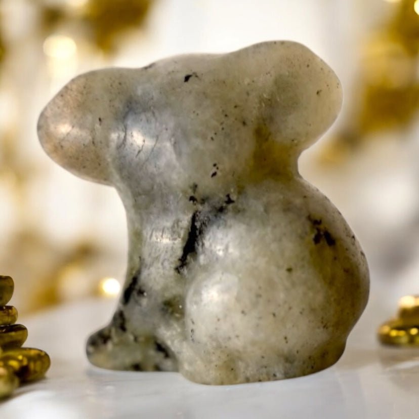 Koala aus Labradorit - CrystalScents
