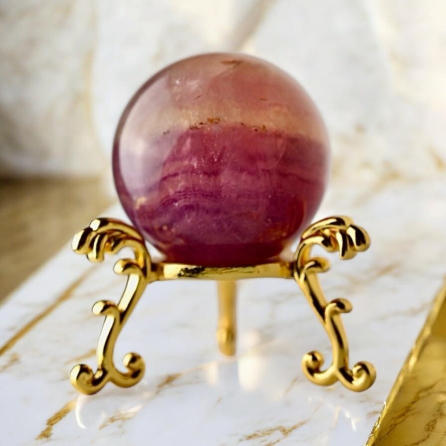 Lila Fluorit Kugel - CrystalScents