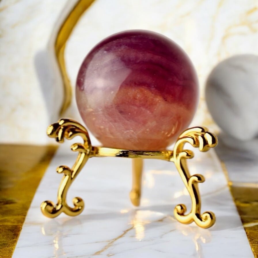 Lila Fluorit Kugel - CrystalScents