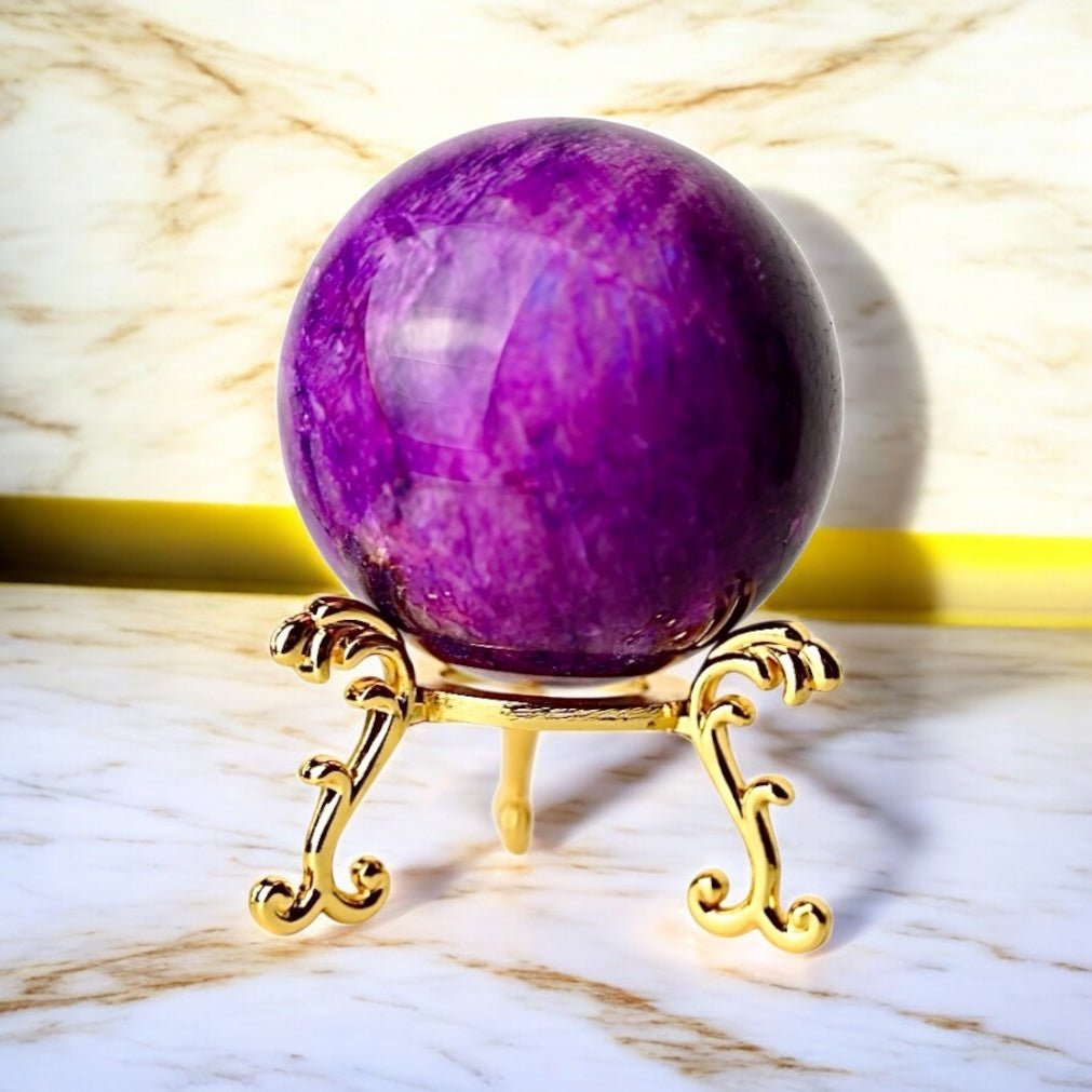 Lila Mondstein Kugel - CrystalScents