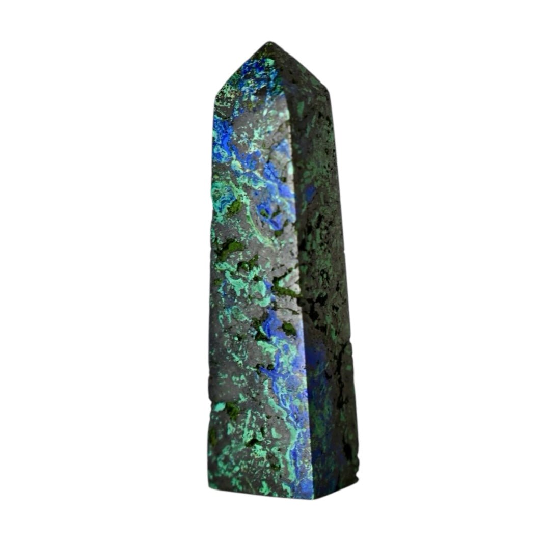 Malachit Azurit Obelisk - CrystalScents