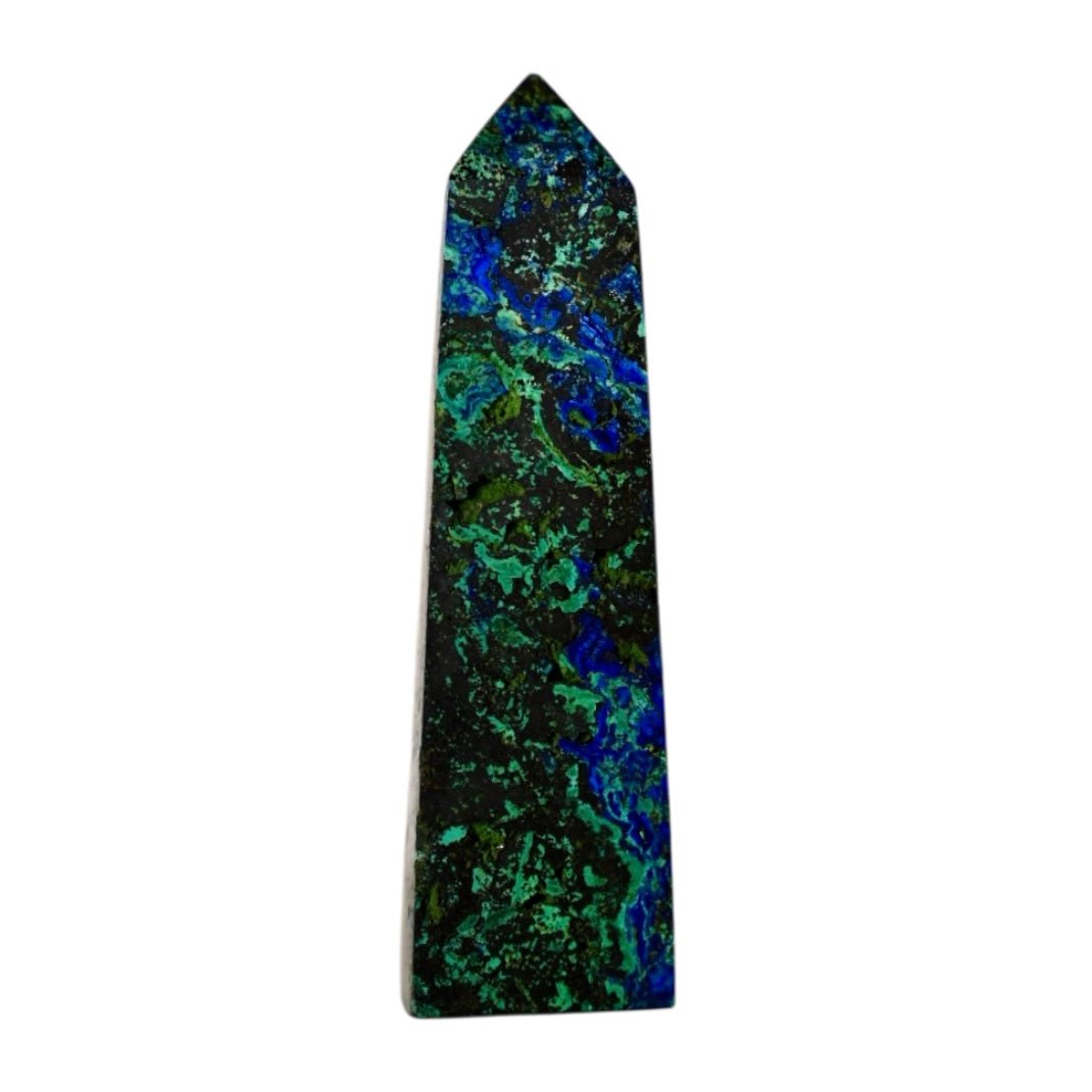 Malachit Azurit Obelisk - CrystalScents
