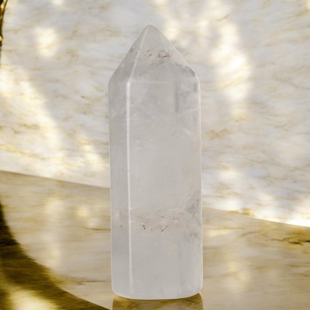 Mini Bergkristall Obelisk - CrystalScents