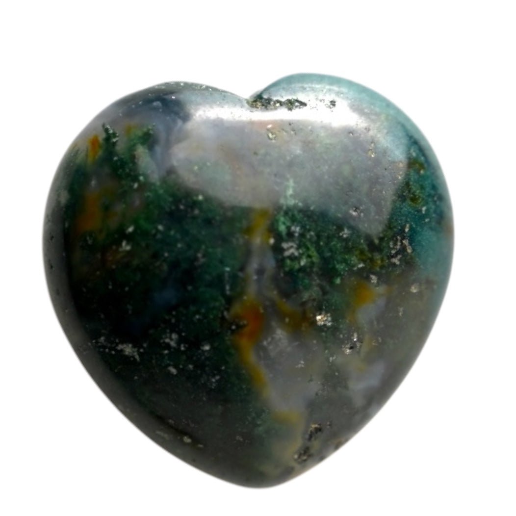 Mini Moosachat Herz - CrystalScents