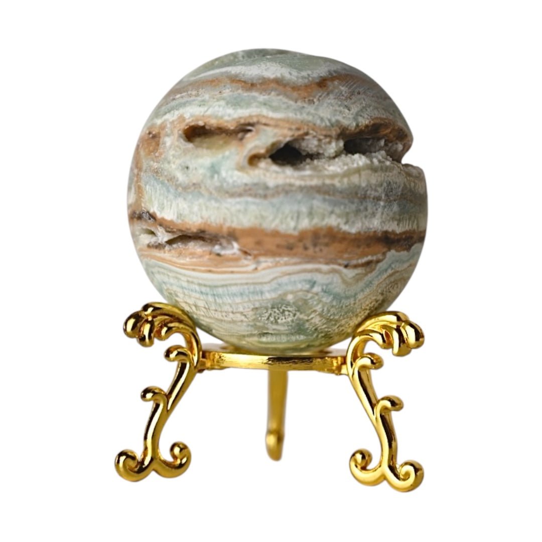 Naturblaue Aragonit Kugel - CrystalScents