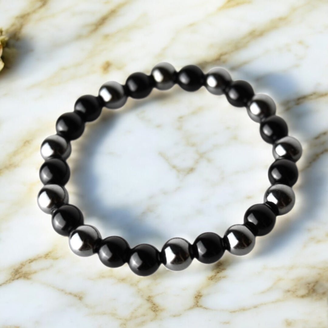 Obsidian Hämatit Armband - CrystalScents