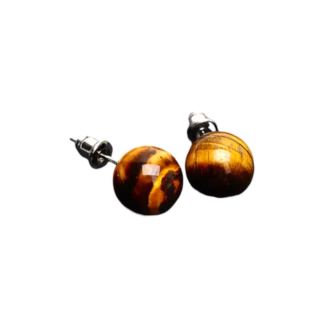 Ohrringe mit Tigerauge - Kugel - CrystalScents