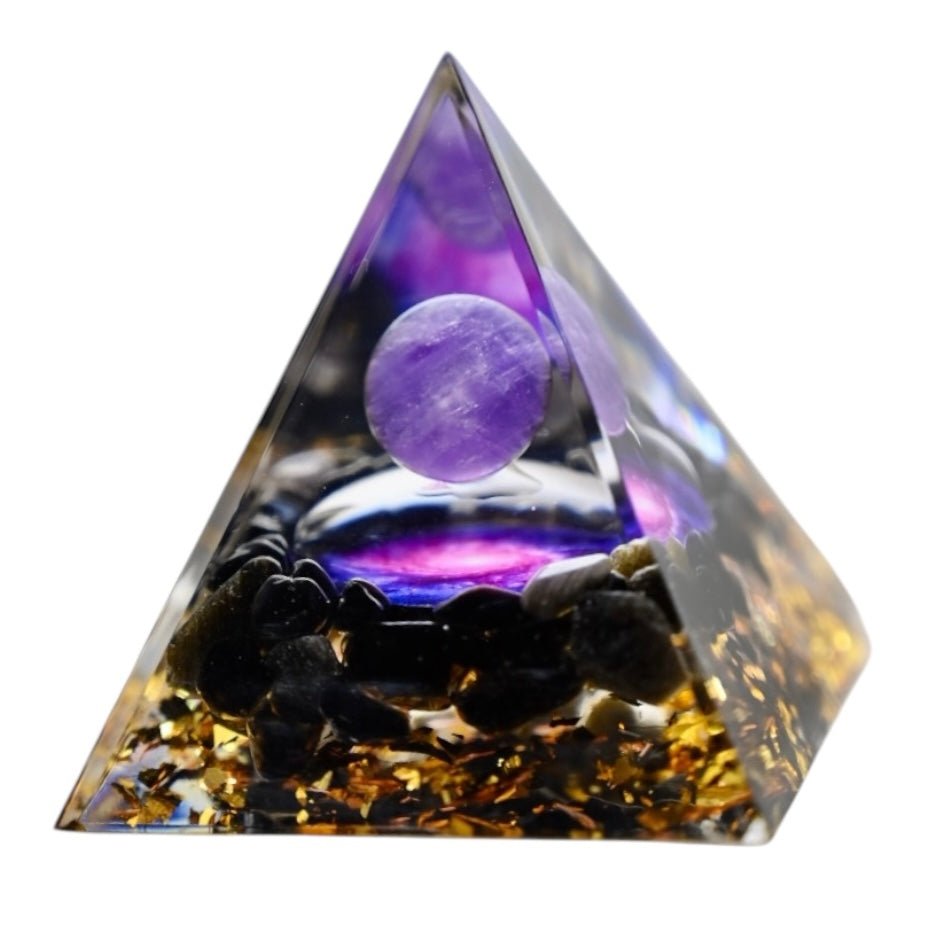 Orgonit Pyramide Amethystkugel - CrystalScents