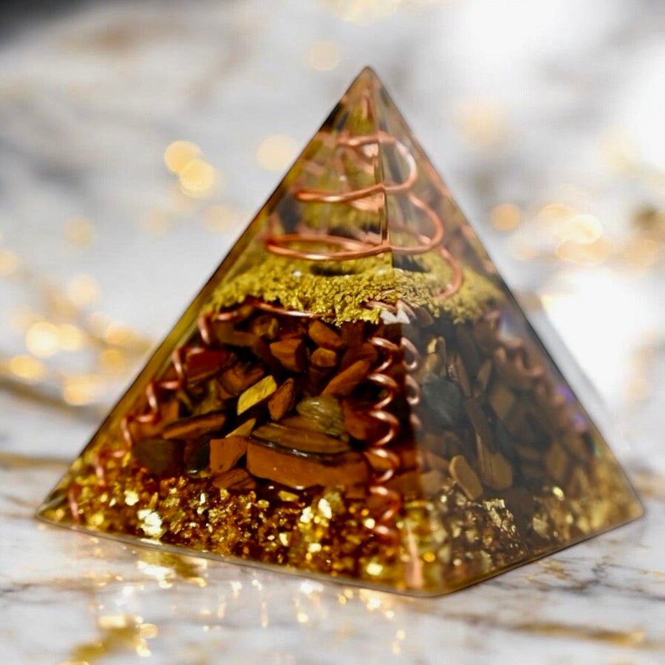 Orgonit Pyramide Tigerauge - CrystalScents