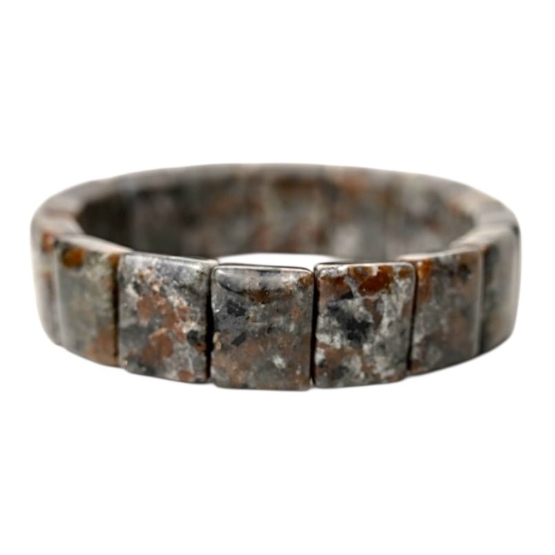 Quadratisches Flammenstein Armband - CrystalScents