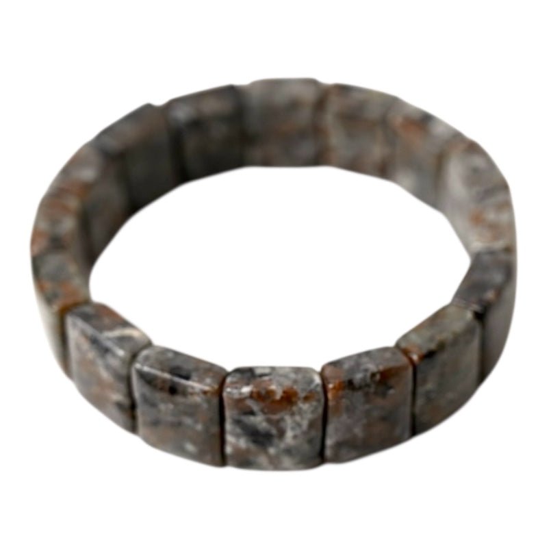 Quadratisches Flammenstein Armband - CrystalScents