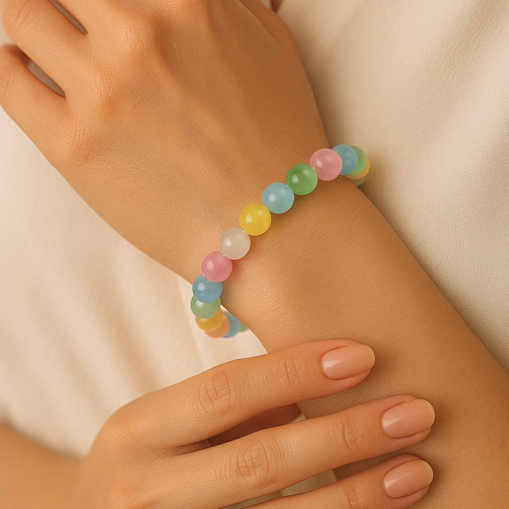 Regenbogen Katzenauge Kugelarmband - CrystalScents