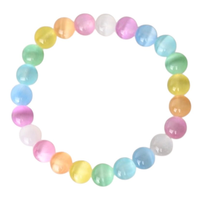 Regenbogen Katzenauge Kugelarmband - CrystalScents
