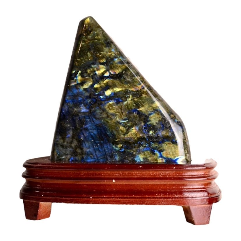 Riesige Labradorit Freiform mit Ständer - CrystalScents