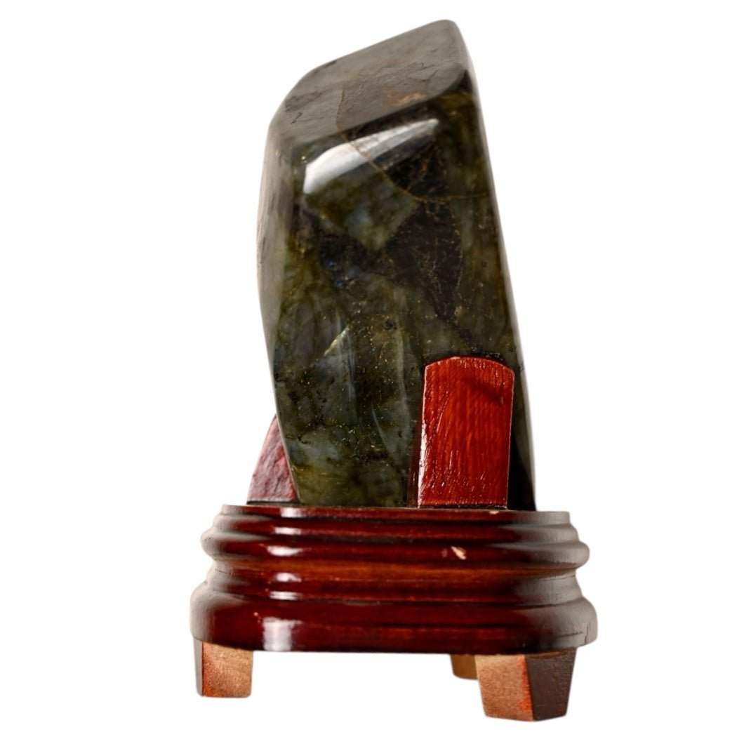 Riesige Labradorit Freiform mit Ständer - CrystalScents