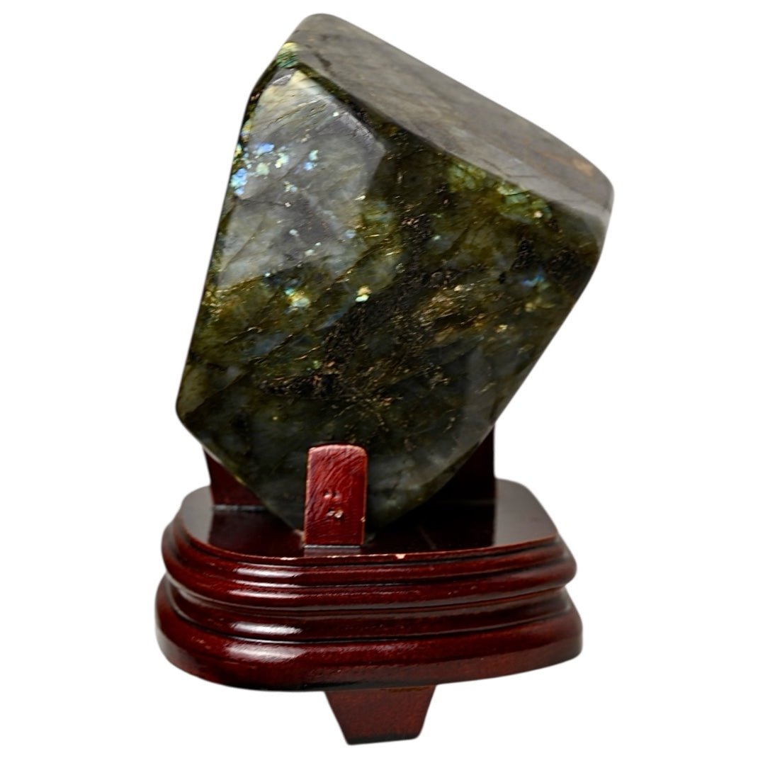 Riesige Labradorit Freiform mit Ständer - CrystalScents
