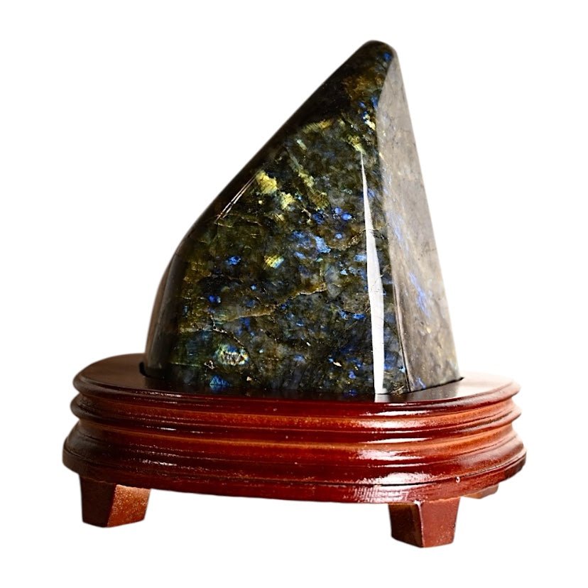 Riesige Labradorit Freiform mit Ständer - CrystalScents