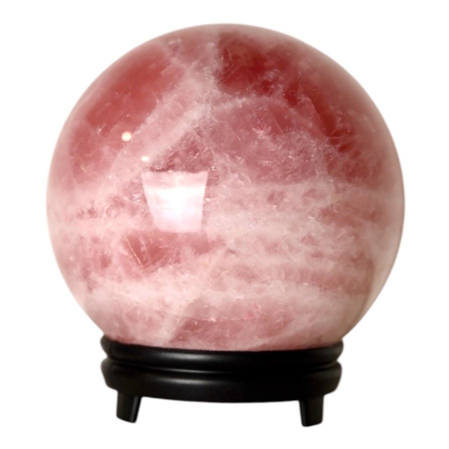 Riesige Rosenquarz Kugel - CrystalScents