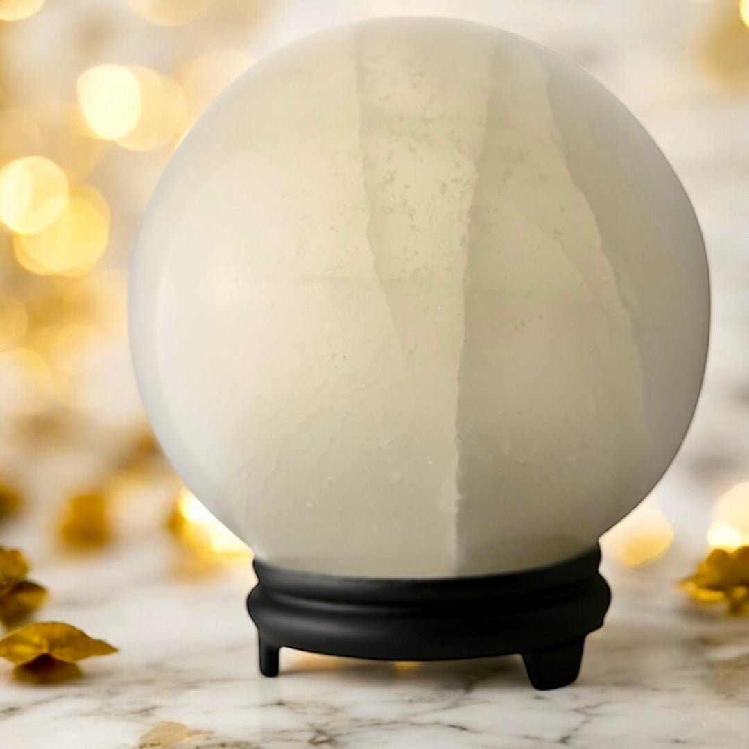 Riesige Selenit Kugel - CrystalScents