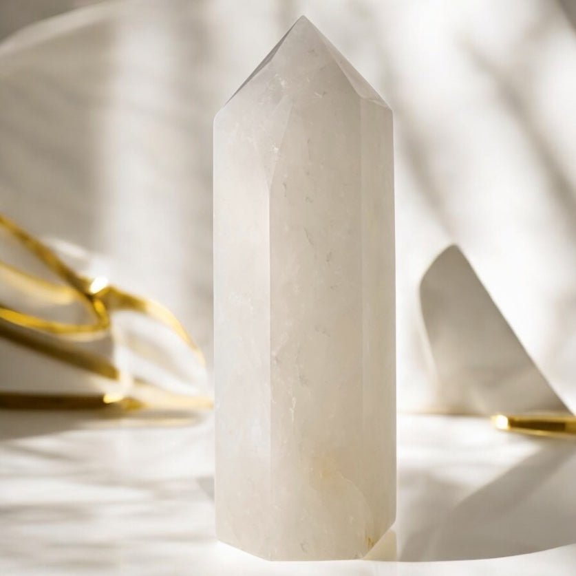 Riesiger Bergkristall Obelisk - CrystalScents