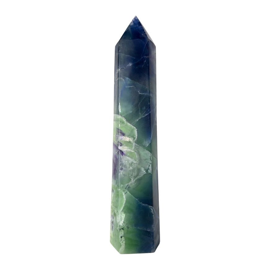 Riesiger dreifarbiger Fluorit Obelisk - CrystalScents