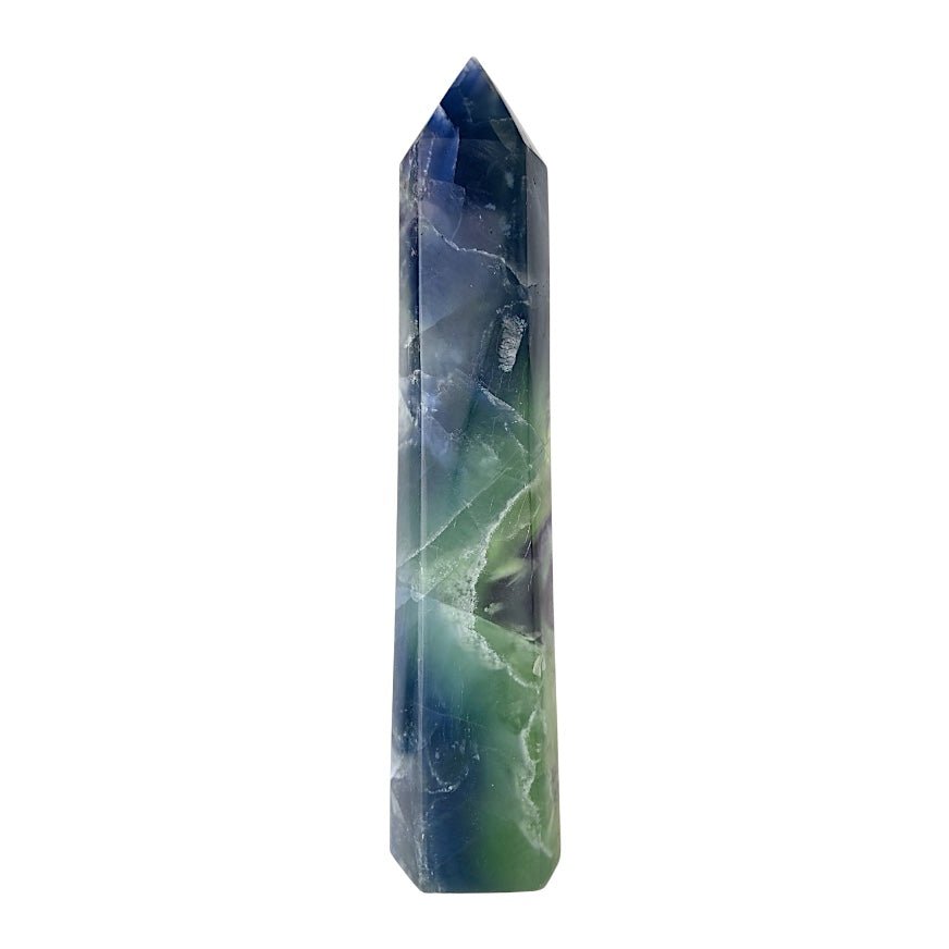 Riesiger dreifarbiger Fluorit Obelisk - CrystalScents