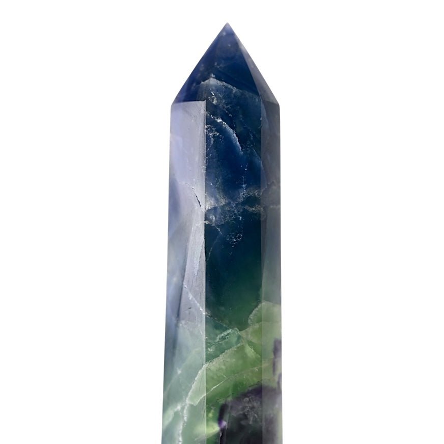 Riesiger dreifarbiger Fluorit Obelisk - CrystalScents