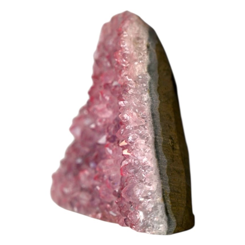 Zart funkelnde rosa Amethystdruse – Strahlendes Wohnhighlight