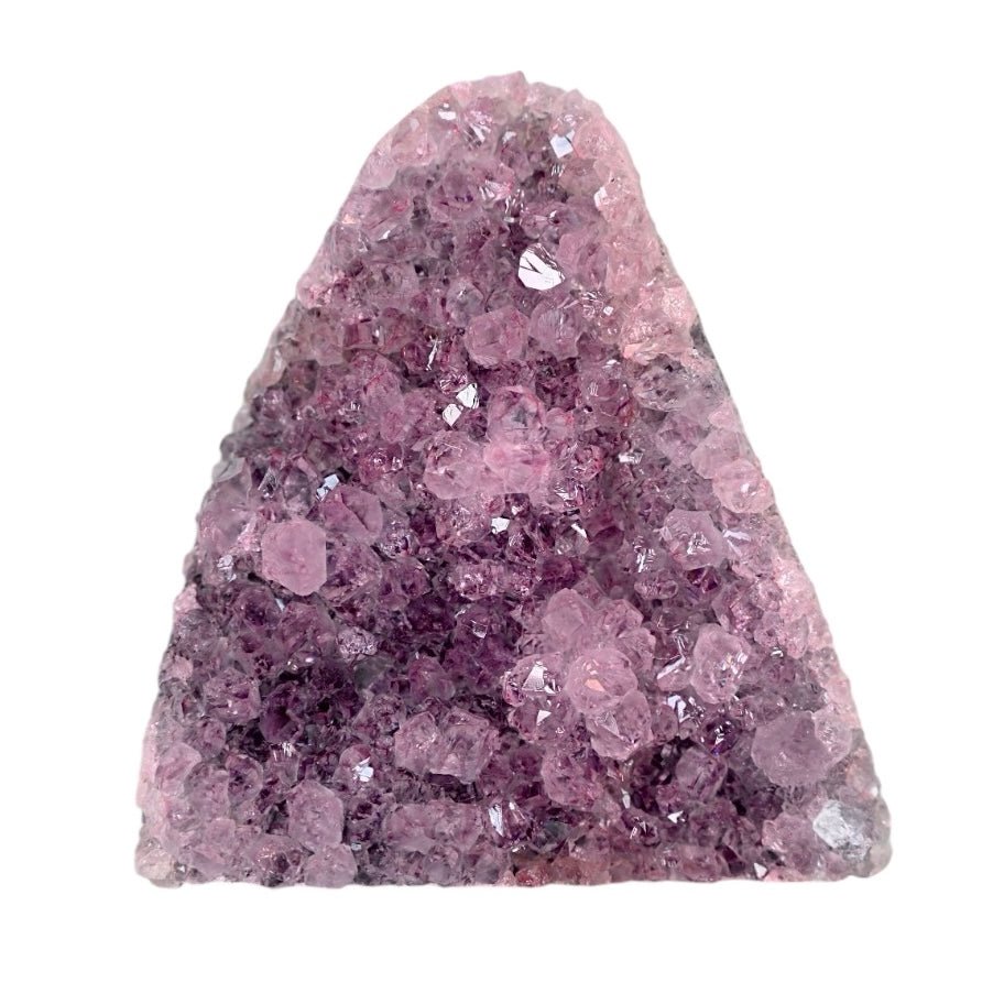 Zart funkelnde rosa Amethystdruse – Strahlendes Wohnhighlight