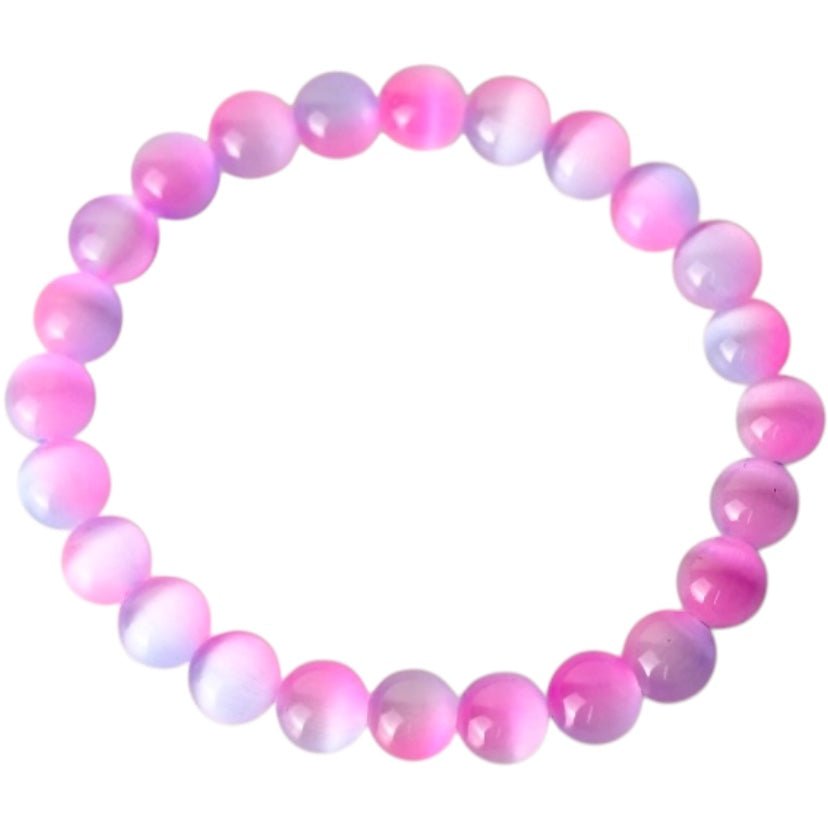 Rosa blaues Katzenauge Kugelarmband {Unicorn} - CrystalScents