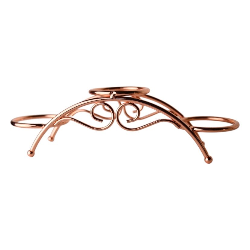 Roségoldener Kugelständer für bis zu 3 Kugeln - CrystalScents