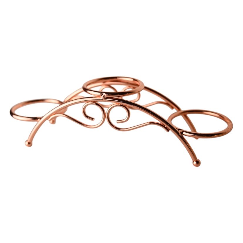 Roségoldener Kugelständer für bis zu 3 Kugeln - CrystalScents