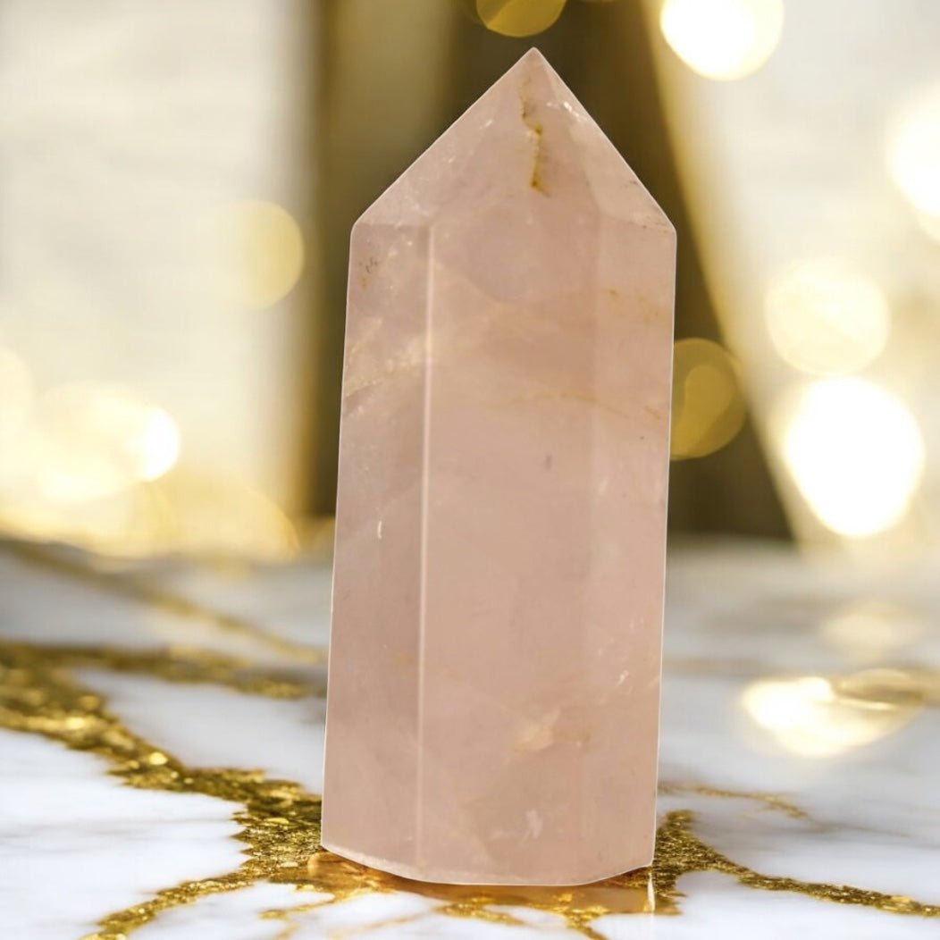 Rosenquarz Obelisk - CrystalScents
