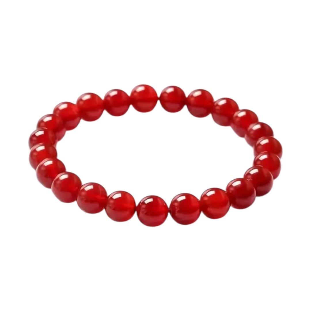 Roter Achat Kugelarmband - CrystalScents
