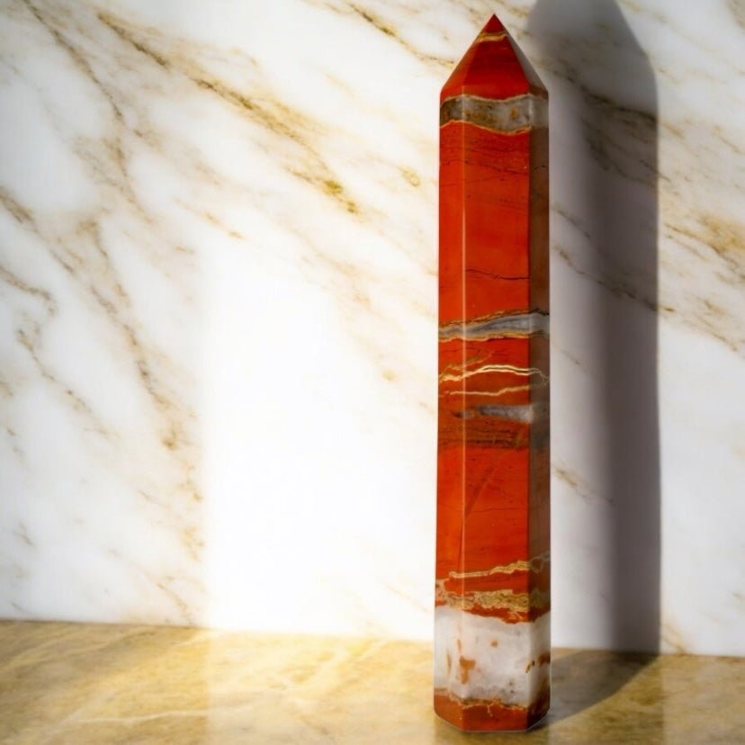 Roter Jaspis Obelisk - CrystalScents