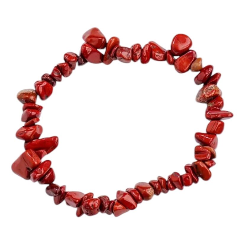 Roter Jaspis Splitterarmband - CrystalScents