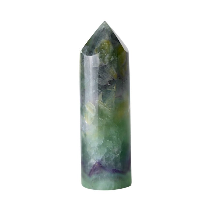 Runder Fluorit Obelisk - CrystalScents