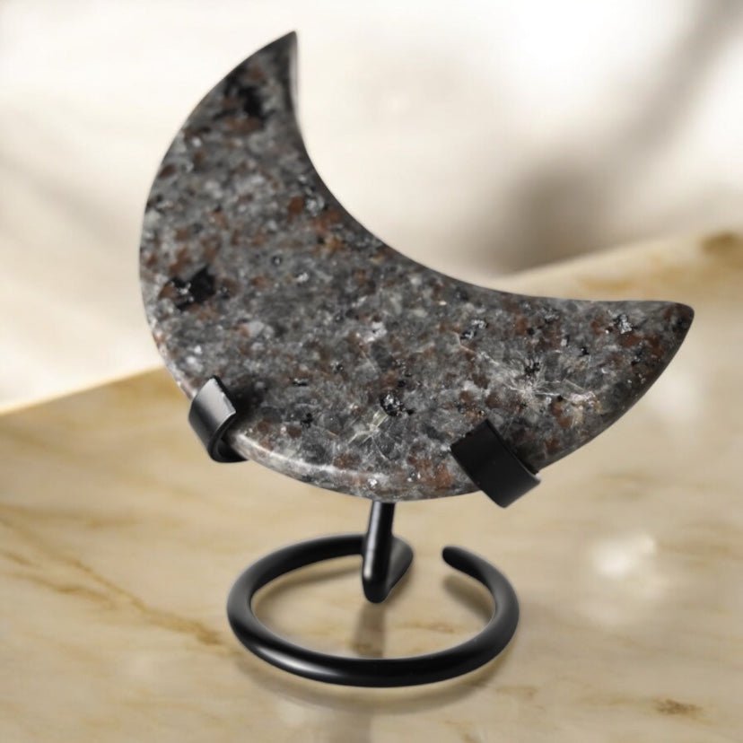 Schwarzer Edelsteinständer - CrystalScents